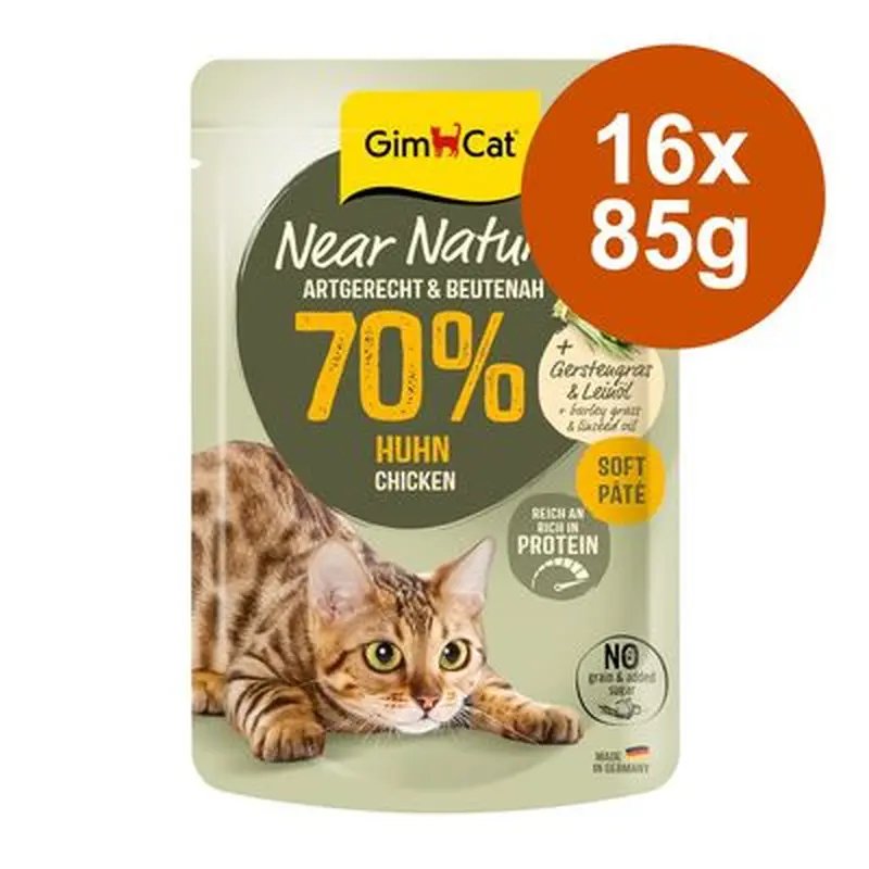 GimCat Near Nature 16 x 85g - Chicken