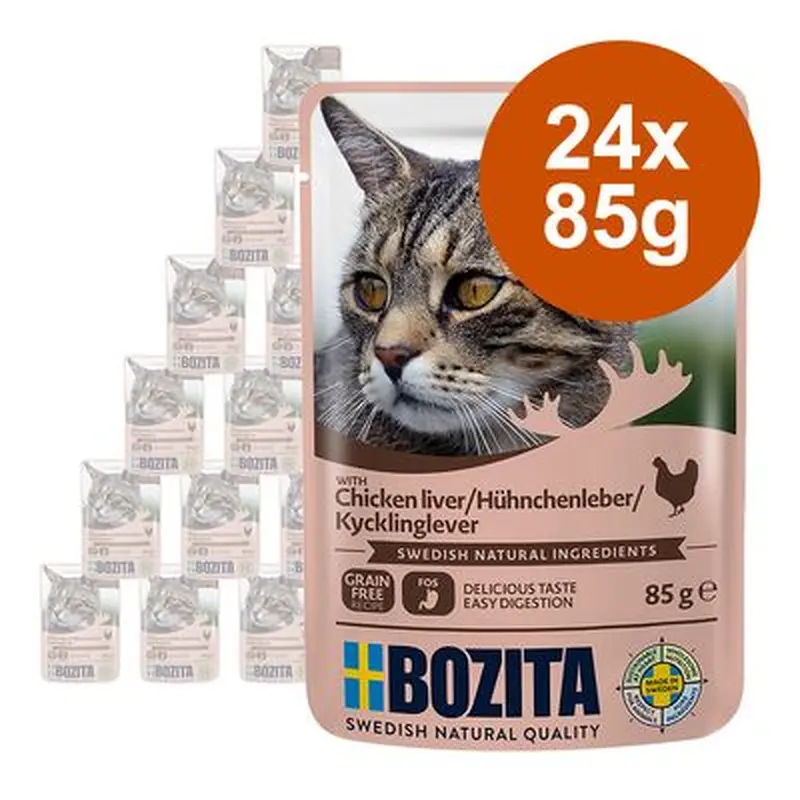Bozita Chunks in Jelly Pouches 24 x 85g - Reindeer