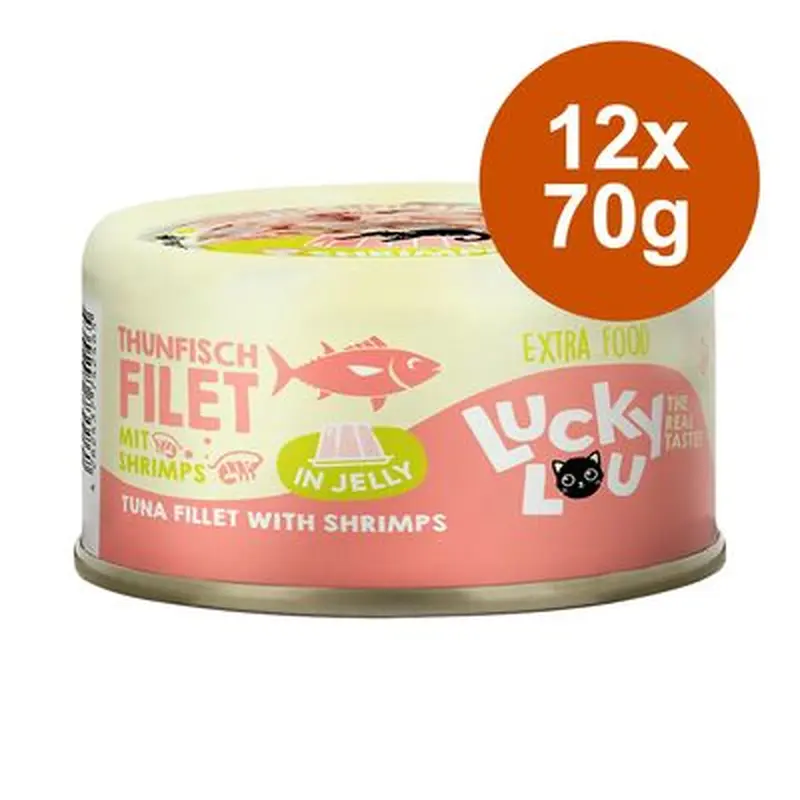 Lucky Lou Extra Food in Jelly 12 x 70g - Tuna fillet
