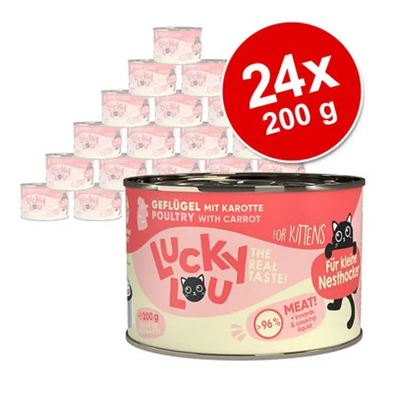 Lucky Lou Lifestage Kitten Saver Pack 24 x 200g - Poultry