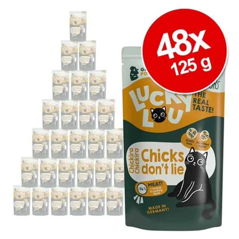 Lucky Lou Senior Saver Pack 48 x 125g - Poultry