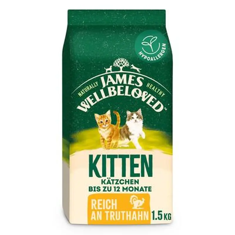 James Wellbeloved Kitten Hypoallergenic Turkey & Rice - Economy Pack: 3 x 1.5kg