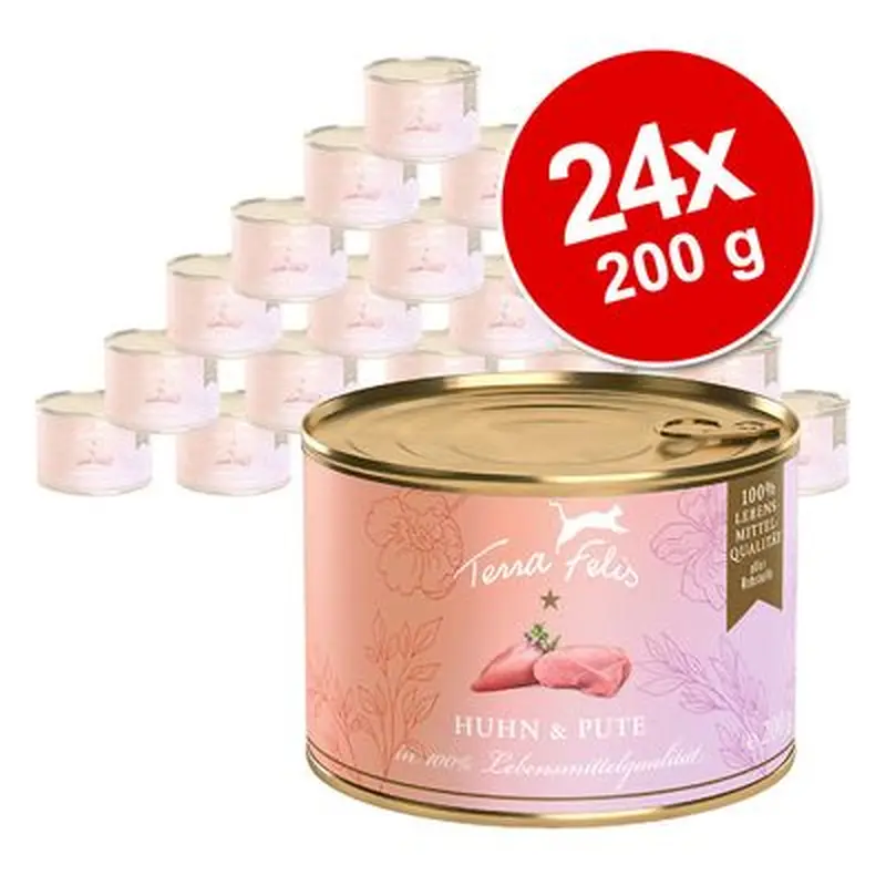 Saver Pack Terra Felis Complete 24 x 200 g - Rabbit & turkey
