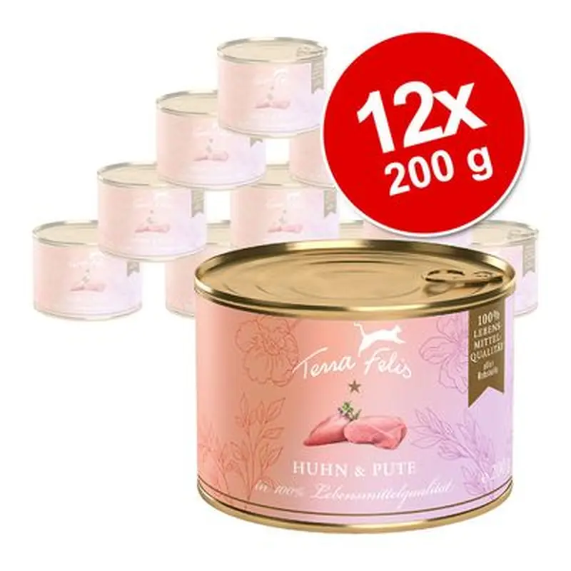 Terra Felis Complete 12 x 200 g - Chicken & turkey