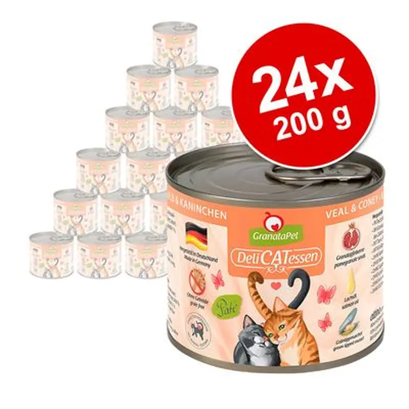 GranataPet DeliCatessen 24 x 200 g economy pack - Lamb & turkey