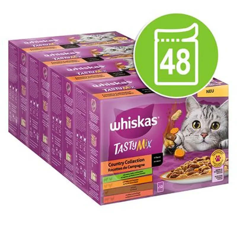 Whiskas Tasty Mix Pouches 48 x 85g - Fish of the Day in Sauce