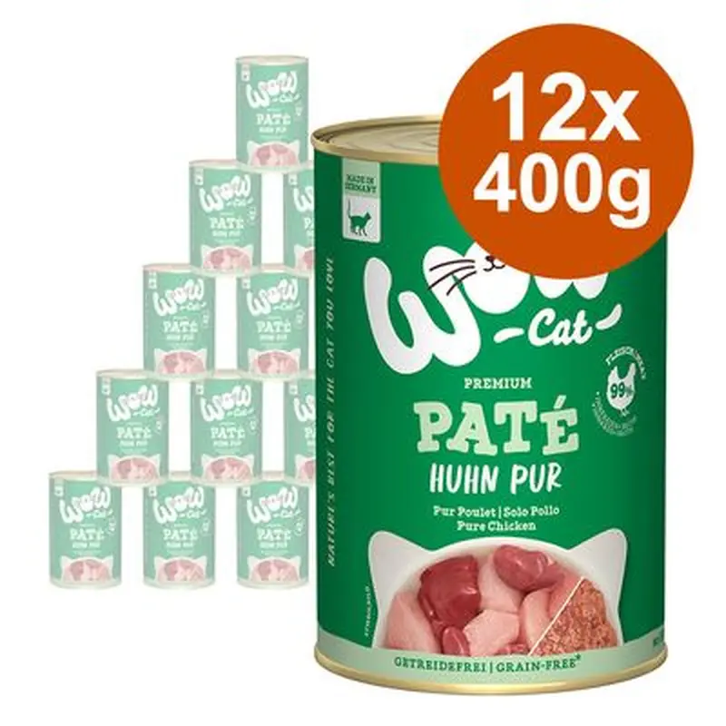 WOW Cat Adult Pat Saver Pack 12 x 400g - Pure Beef