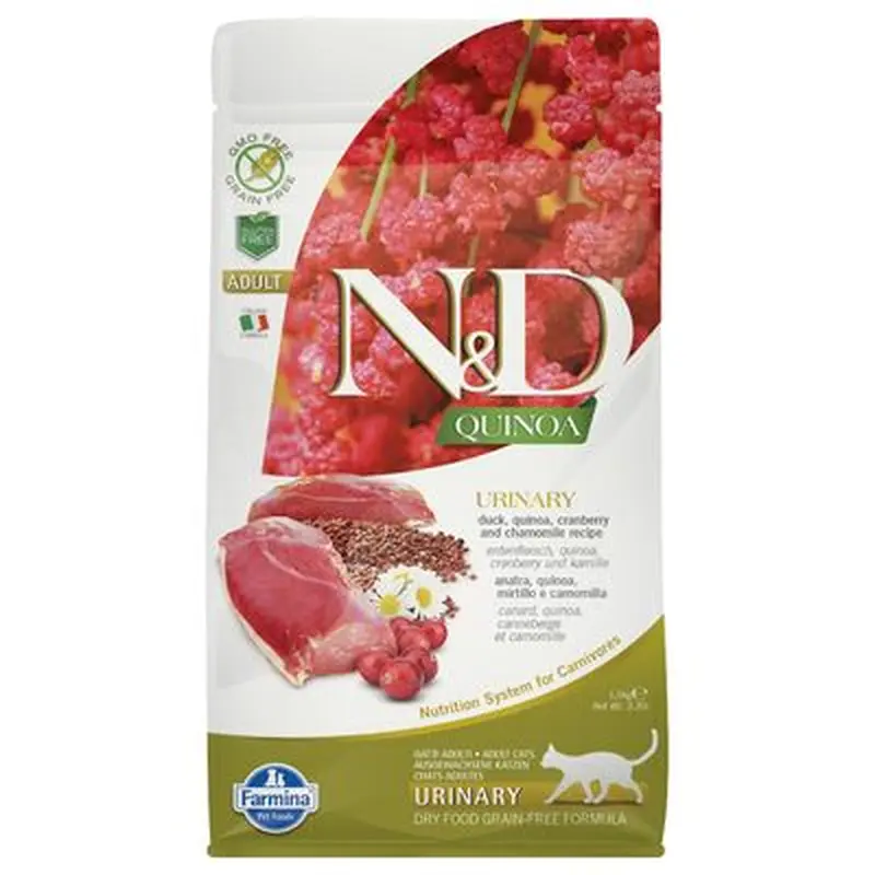 Farmina N&D Quinoa Urinary Duck, Quinoa, Cranberries & Chamomile Adult - 3 x 1.5 kg