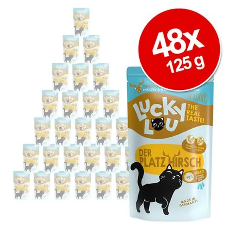 Lucky Lou Adult Saver Pack 48 x 125g - Poultry & beef