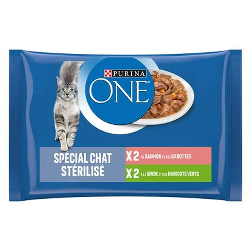 PURINA ONE Sterilised - Adult chicken and beef (4 x 85g)
