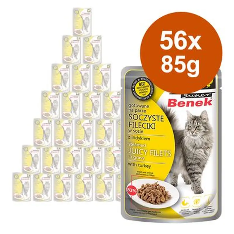 Super Benek Fillets in Sauce Saver Pack 56 x 85g - Beef
