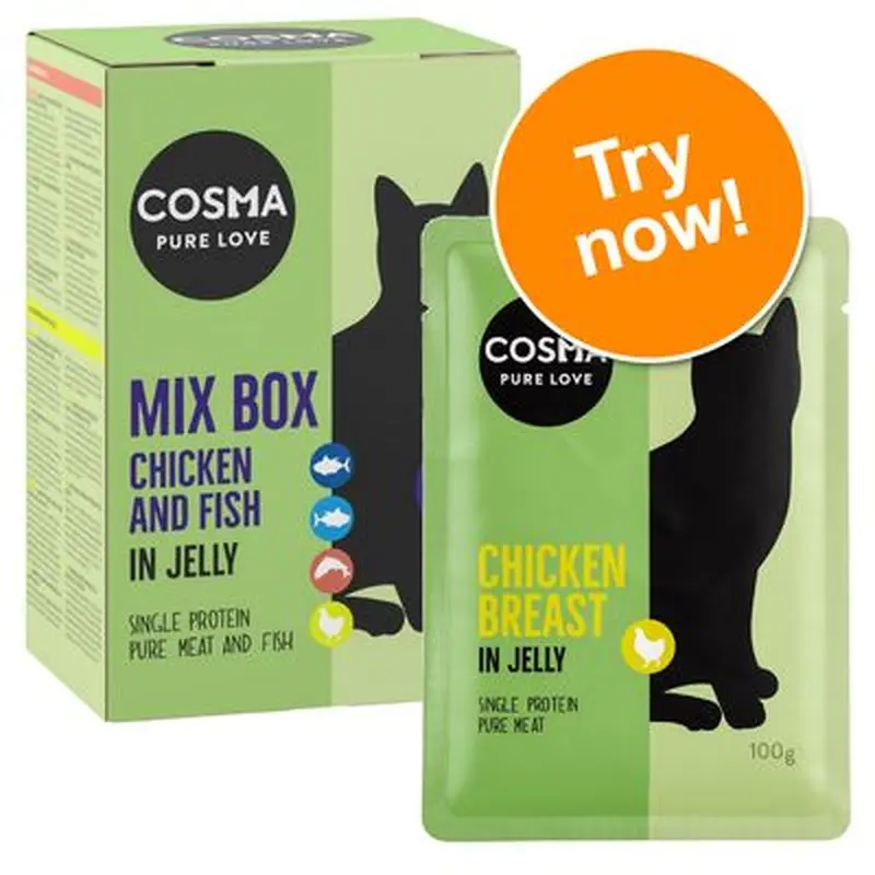 Cosma Original Pouches Mixed Trial Pack - 6 x 100g Mixed Pack (4 Varieties)
