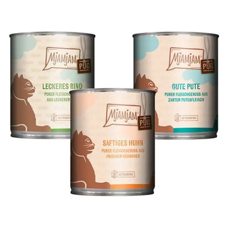 MjAMjAM Pure Meat Enjoyment Mixed Pack 6 x 800g - Mixed Pack (3 varieties)