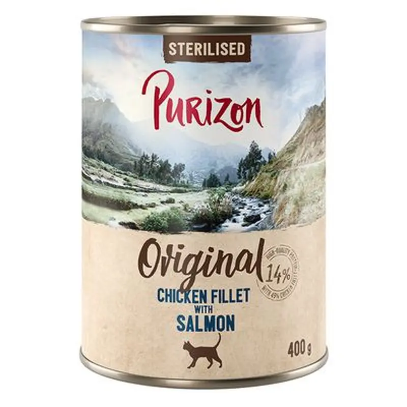 Purizon Adult Grain-Free Sterilised 6 x 400g - Chicken Fillet with Salmon