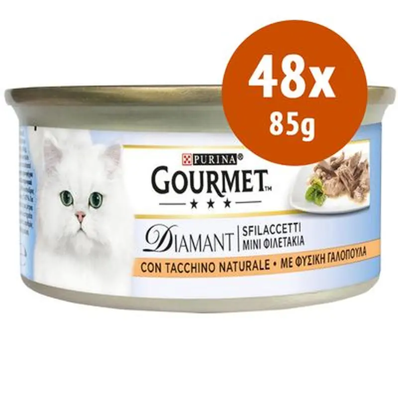 Savings package Gourmet Diamond 48 x 85 g - Fillets with natural turkey