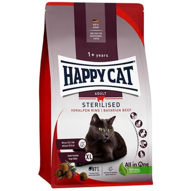 Happy Cat Sterilised Bavarian Beef - 10kg