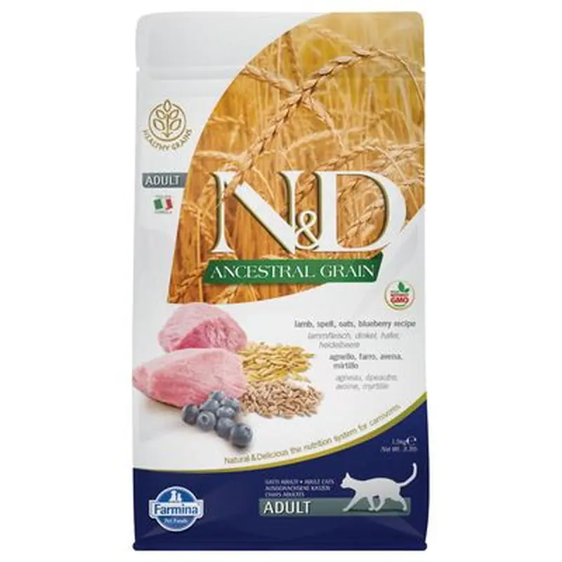 N&D Cat Ancestral Grain Adult Lamb & Blueberry - 5 kg