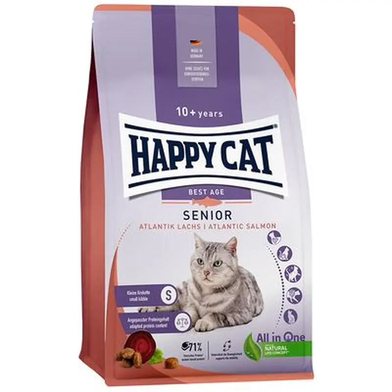 Happy Cat Senior Atlantic Salmon - Economy Pack: 2 x 4kg