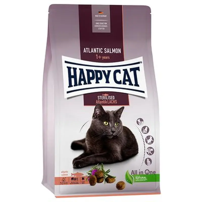 Happy Cat Sterilised Atlantic Salmon - 1.3kg
