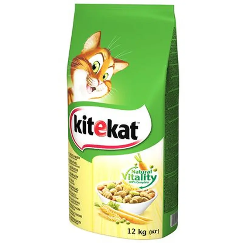 Kitekat Adult Dry Cat Food  Chicken and Vegetable - Economy Pack: 2 x 12kg