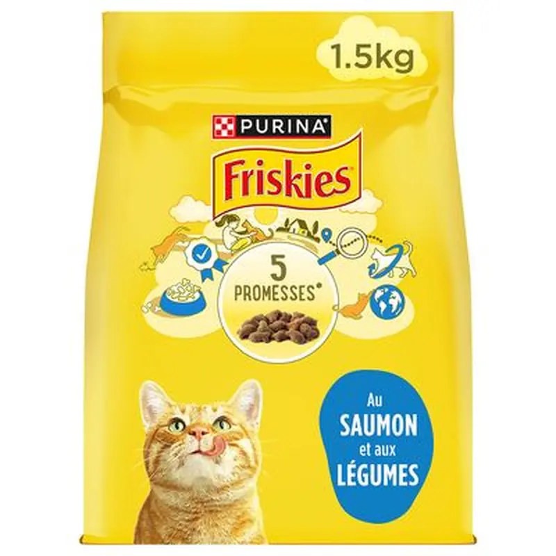 PURINA Friskies Adult with Salmon & Vegetables - Economy Pack: 3 x 1.5kg