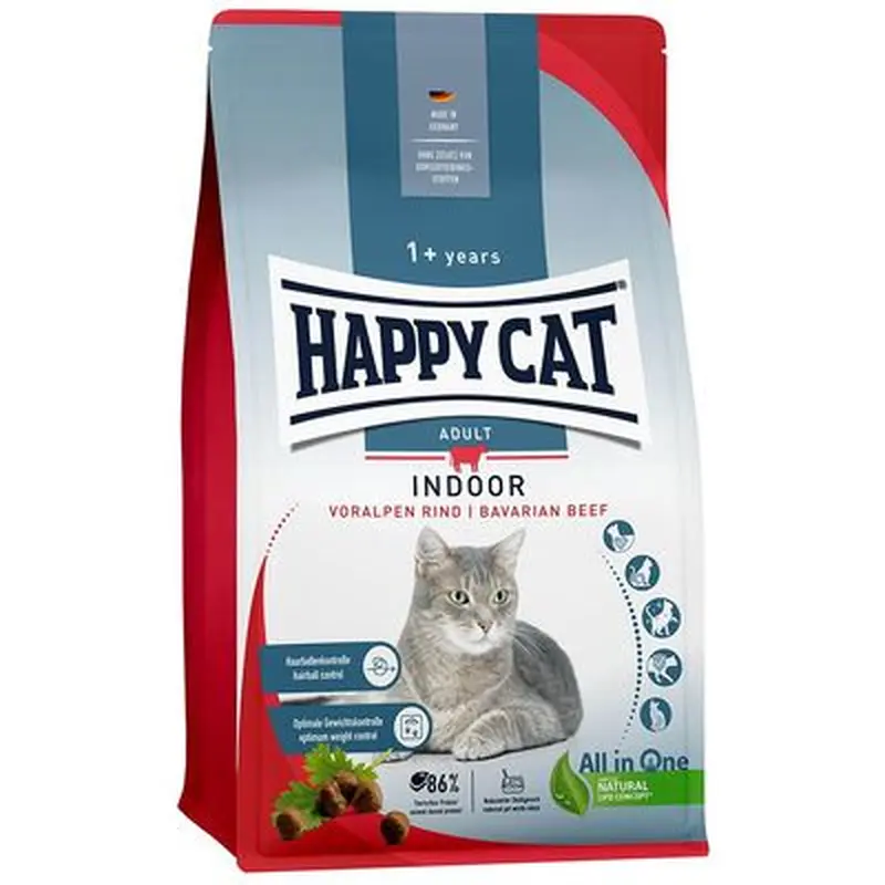 Happy Cat Indoor Bavarian Beef - Economy Pack: 2 x 4kg