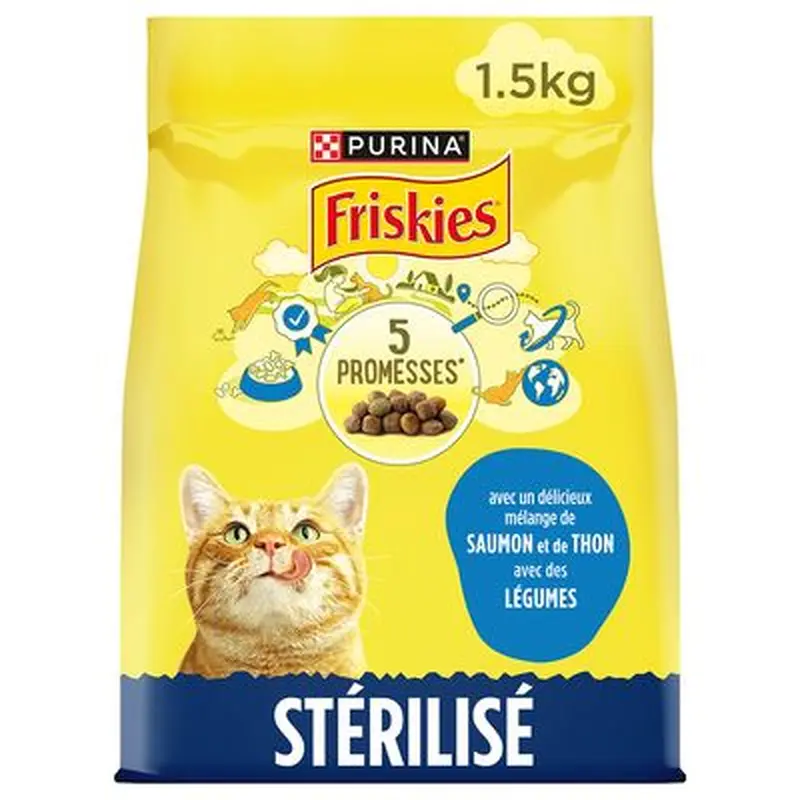 PURINA Friskies Sterilised Cat with Salmon and Vegetables - 3kg