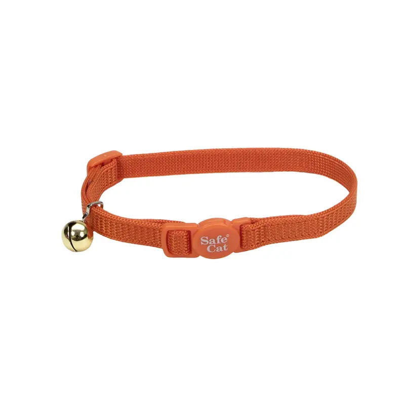 Coastal Cat Adjustable Breakaway Safety Collar Sunset Orange 