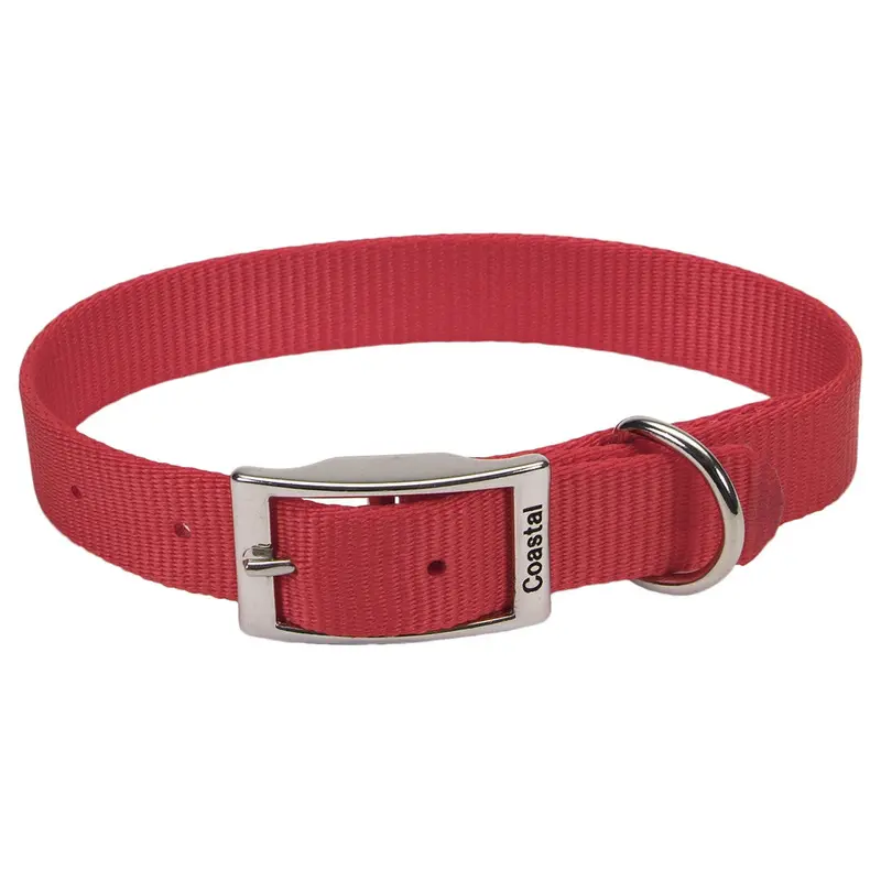 Coastal Pet Products Standard Nylon Large Dog Collar Red 5/8" X 22"-