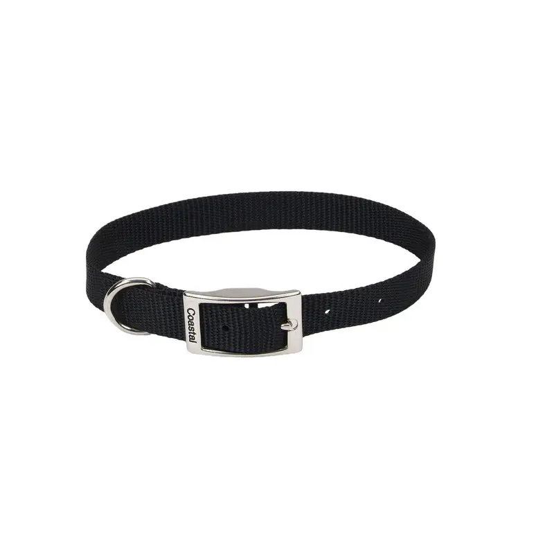 Coastal Pet Products Standard Nylon Medium Dog Collar Black 3/4" X 18"-