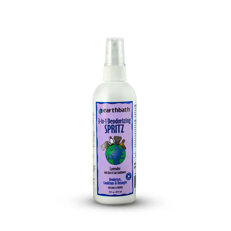Earthbath 3-IN-1 Deodorizing Spritz for Dogs, Lavender 8oz