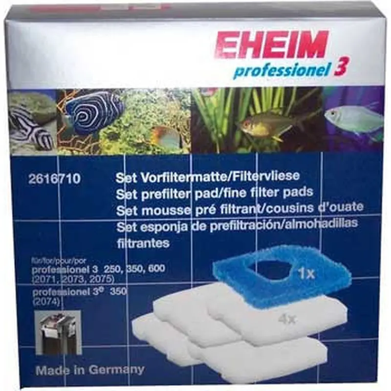 EHEIM Set Of Prefilter & Fine Filter Pads 2071/2073/2075 5 Pk. (1 Pre 4 Fine) 