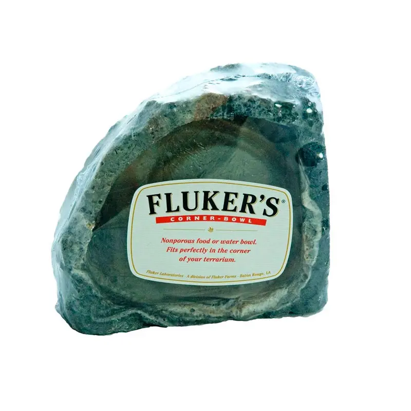 Fluker's Non-porous Food and Water Corner Bowl Multi-Color 4in SM