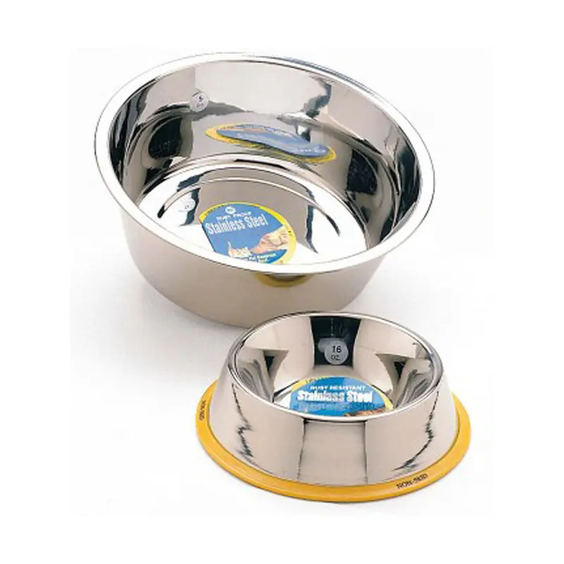 Spot Stainless Steel Mirror Finish Dog Bowl Silver 2 Quart