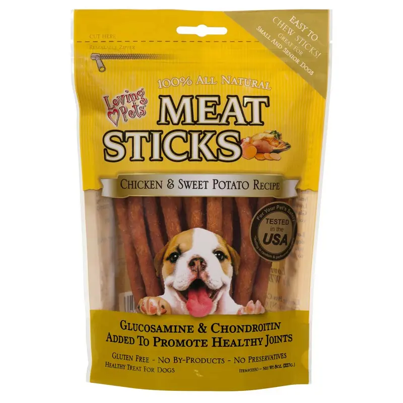 Loving Pets Meat Sticks Dog Treats Chicken & Sweet Potato 8oz