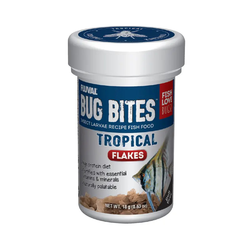 Fluval Bug Bites Tropical Flakes 0.63 oz (D)