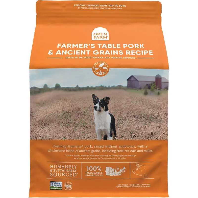 Open Farm Dog Ancient Grain Farmer's Table Pork 4lb