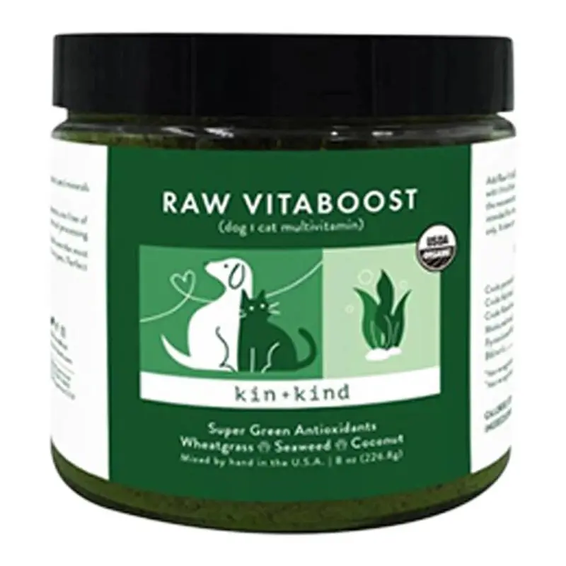 Organic VitaBoost Supergreens Supplement for Dogs & Cats Large 8 oz
