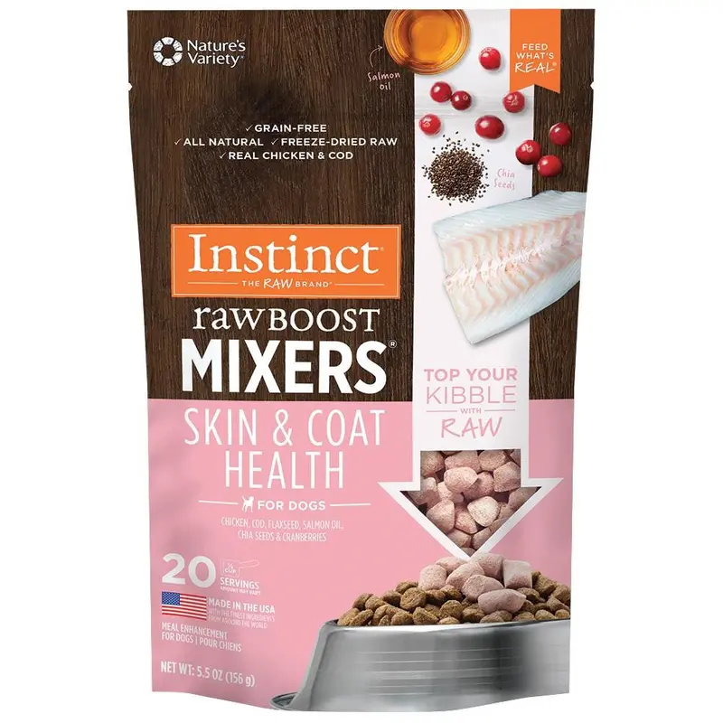 Nature's Variety Instinct Raw Boost Mixers - Skin & Coat Health Dog 5.5oz 
