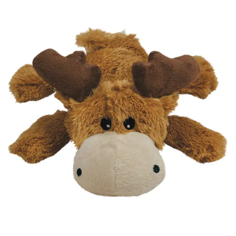 KONG Cozie Marvin Moose Plush Dog Toy Brown SM