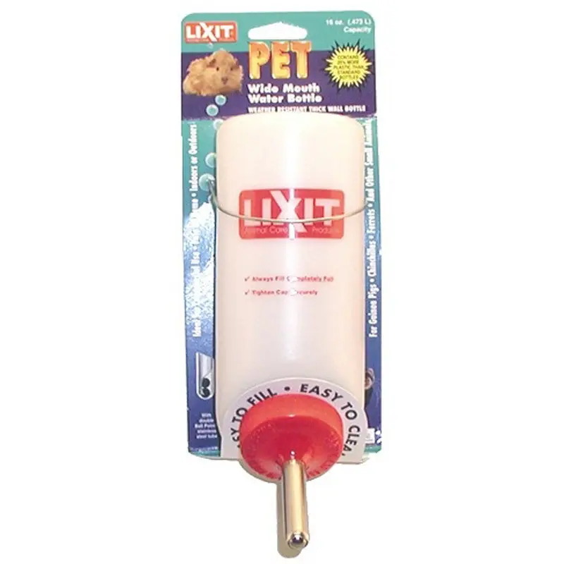 Lixit Opaque Wide Mouth Water Bottle for Small Animals White, Purple 16 Ounces