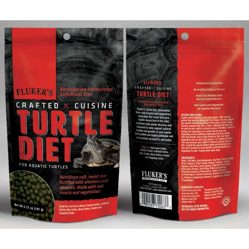 Fluker's Crafted Cuisine Aquatic Turtle Diet Dry Food 6.75 oz