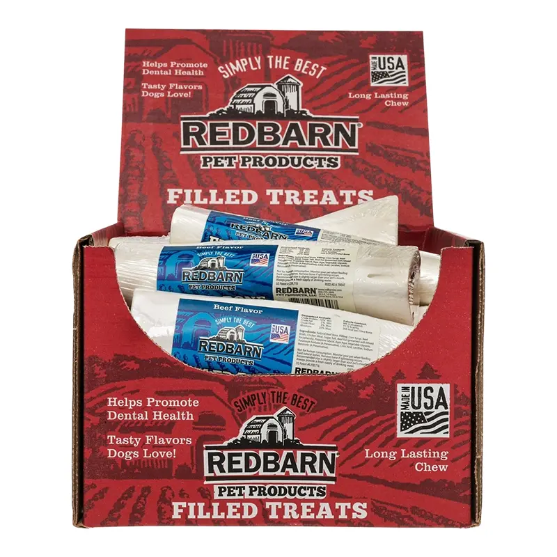 Redbarn Filled Beef Bone 6"/ 15 pk 
