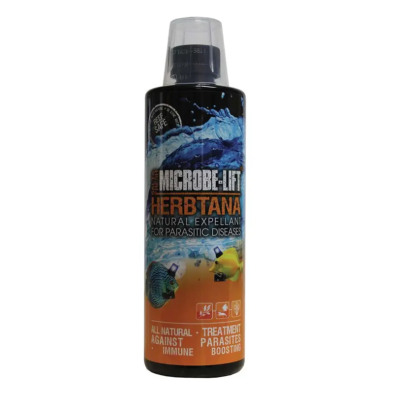 Microbe-Lift Herbtana Expellant Salt & Freshwater Parasitic Medication 8 fl. oz
