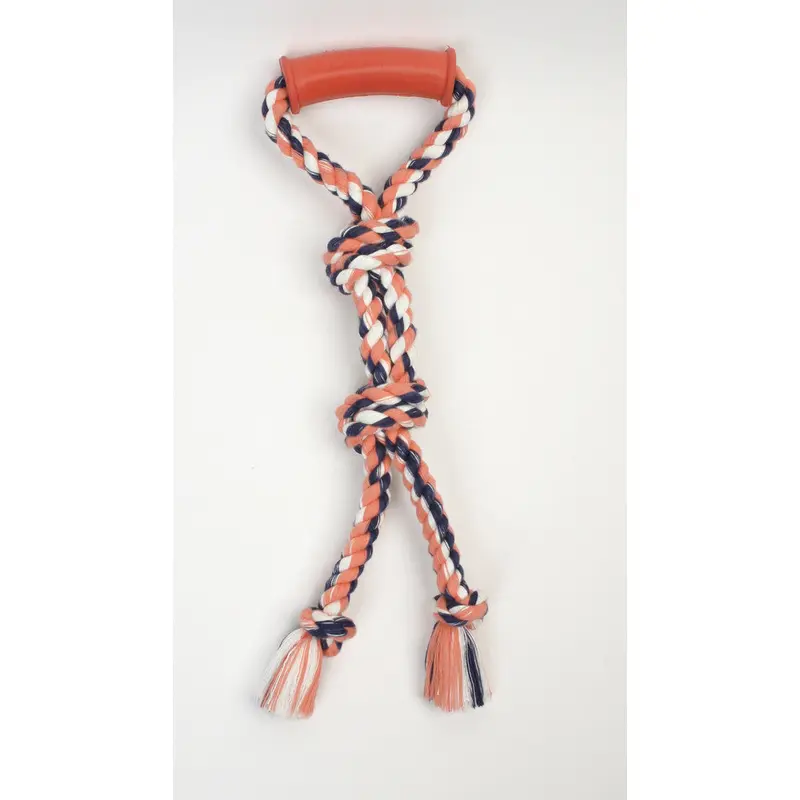 Mammoth Color Twin Tug Toy with Rubber Handle Multi-Color 26in LG