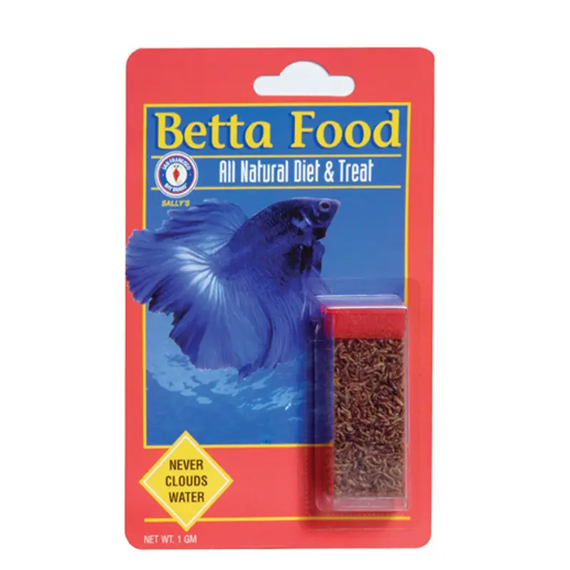 San Francisco Betta Food Bloodworms Freeze Dried Fish Food 0.035 oz