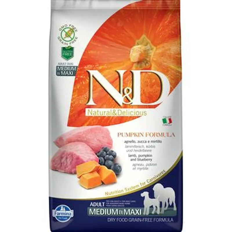 Farmina N&d Grain-free Pumpkin Lamb & Blueberry Adult Dog Medium & Max 5.5lb 
