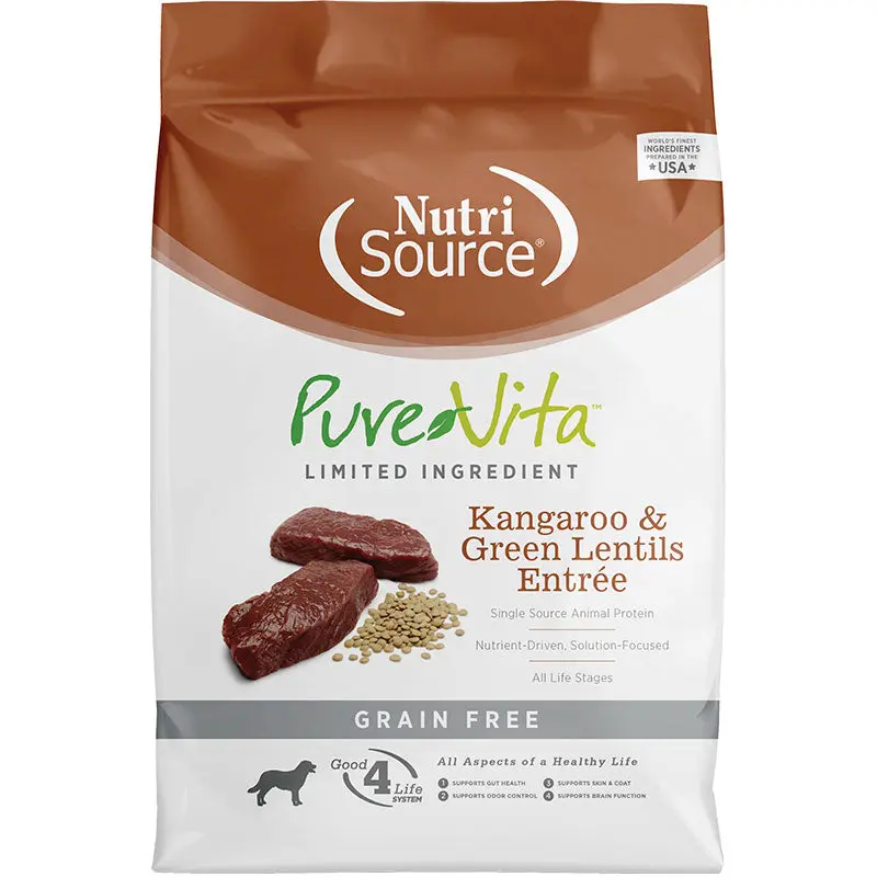 PureVita Grain Free Kangaroo and Green Lentils Dog Food 15 Lb 