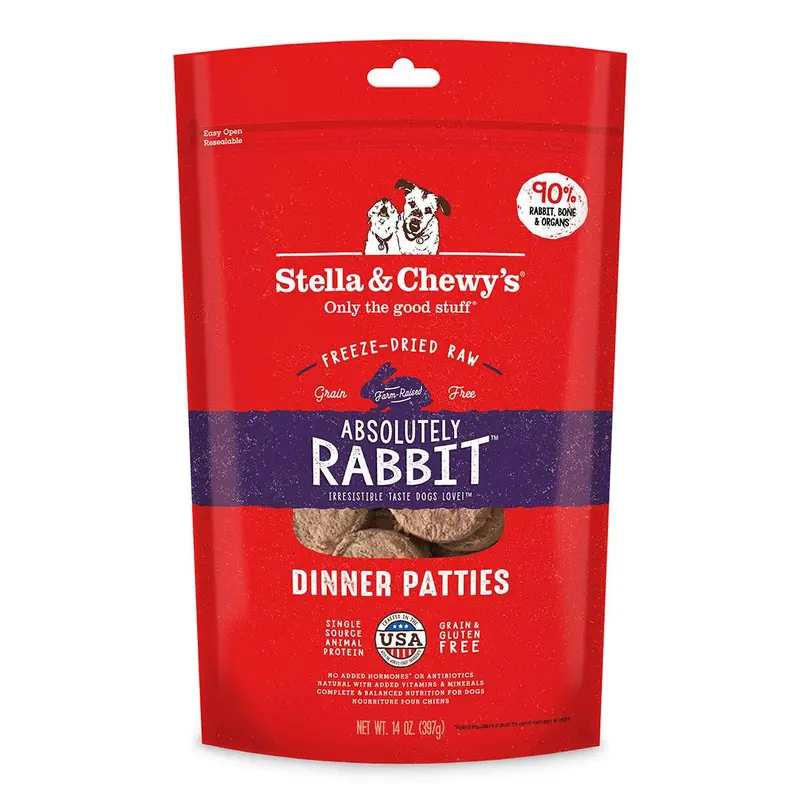 Stella & Chewy's Dog Freeze Dried Rabbit Patties 25oz 