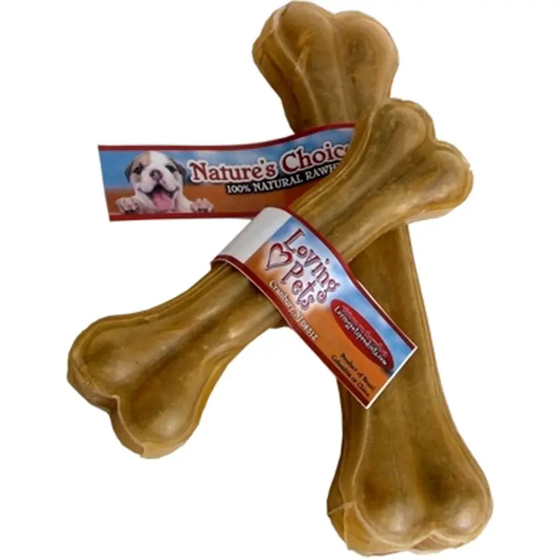 Loving Pets Pressed Rawhide Bone Dog Treat 4in